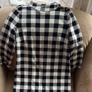 Talbots Black and White Plaid Garment